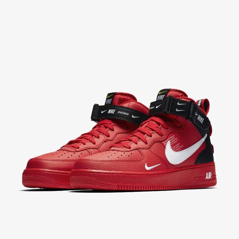 Nike air force on sale mid utility red